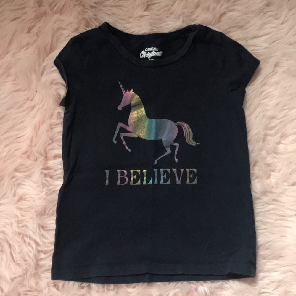 Toddler girls rainbow unicorn Tshirt